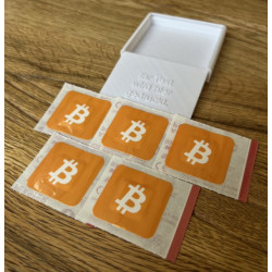 Personalised gift box with 5 x Bitcoin plaster