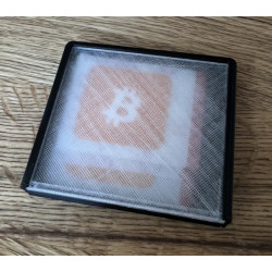 Bitcoin plaster in 3D-printed gift box (black)