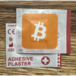 3 Bitcoin plaster - Original BTC orange